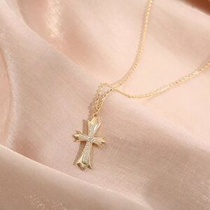 18K Gold Vermeil Cross Necklace